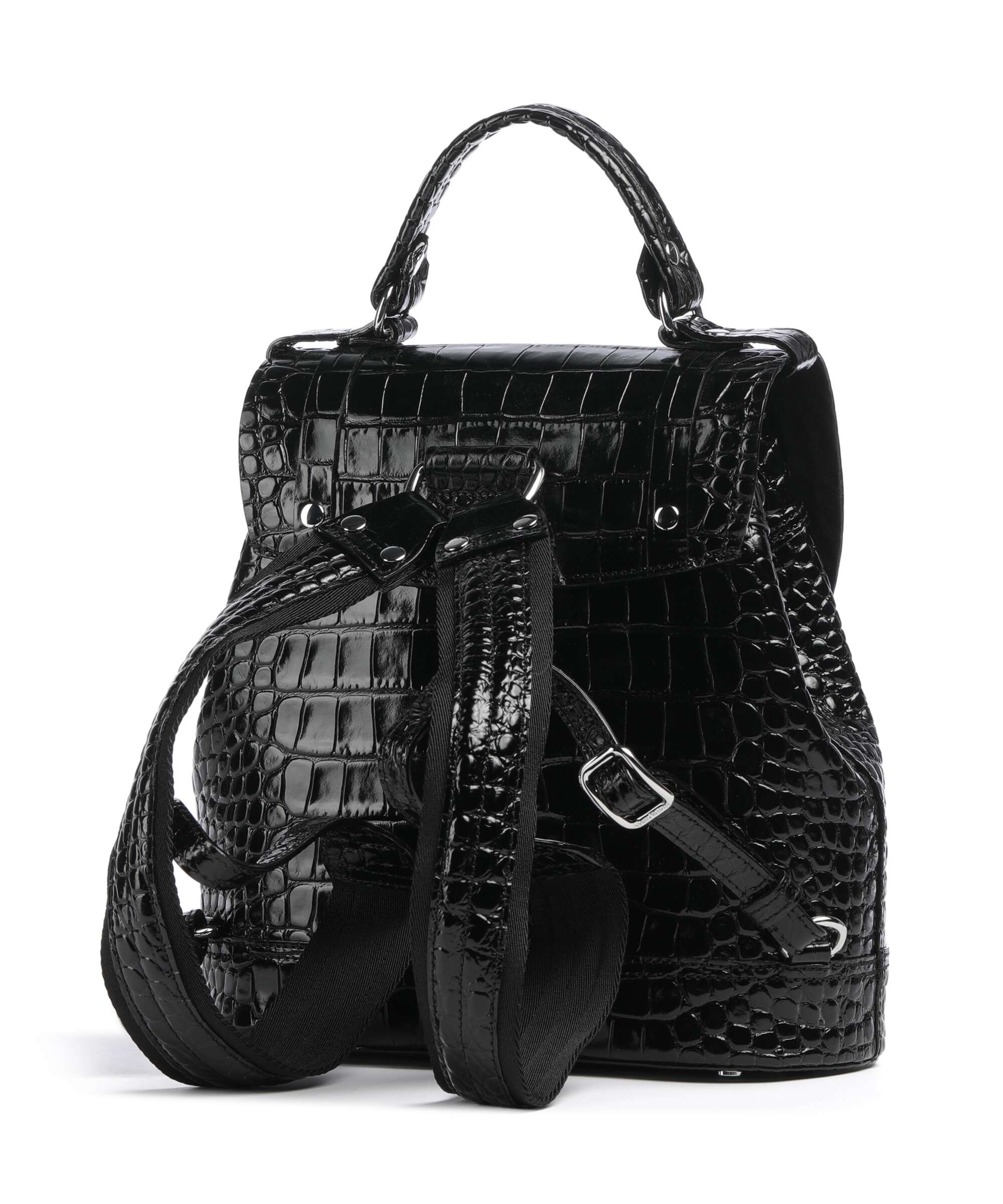 Vivienne Westwood Max Embossed Croc Small Backpack black