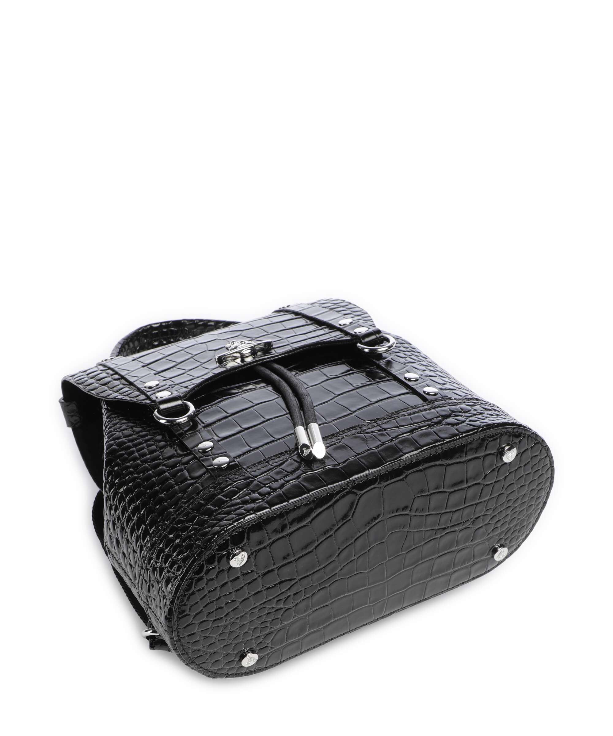 Vivienne Westwood Max Embossed Croc Small Backpack black