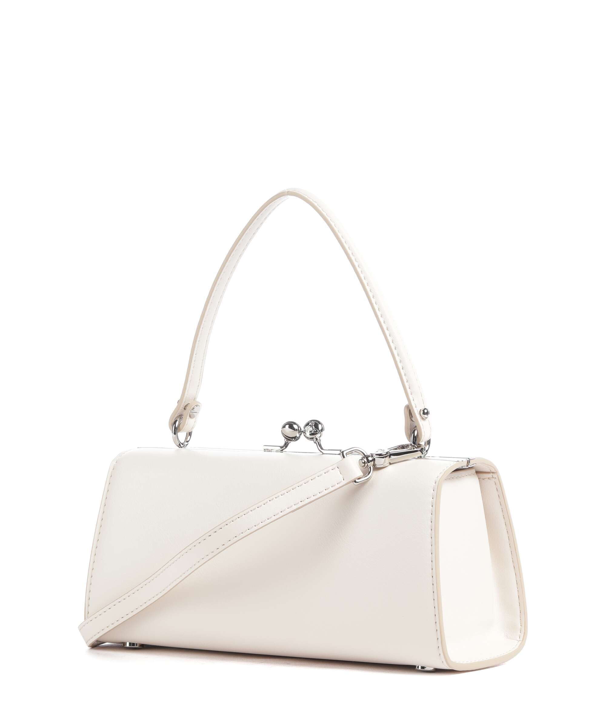 Vivienne Westwood Doll Frame Smooth XL Handbag white