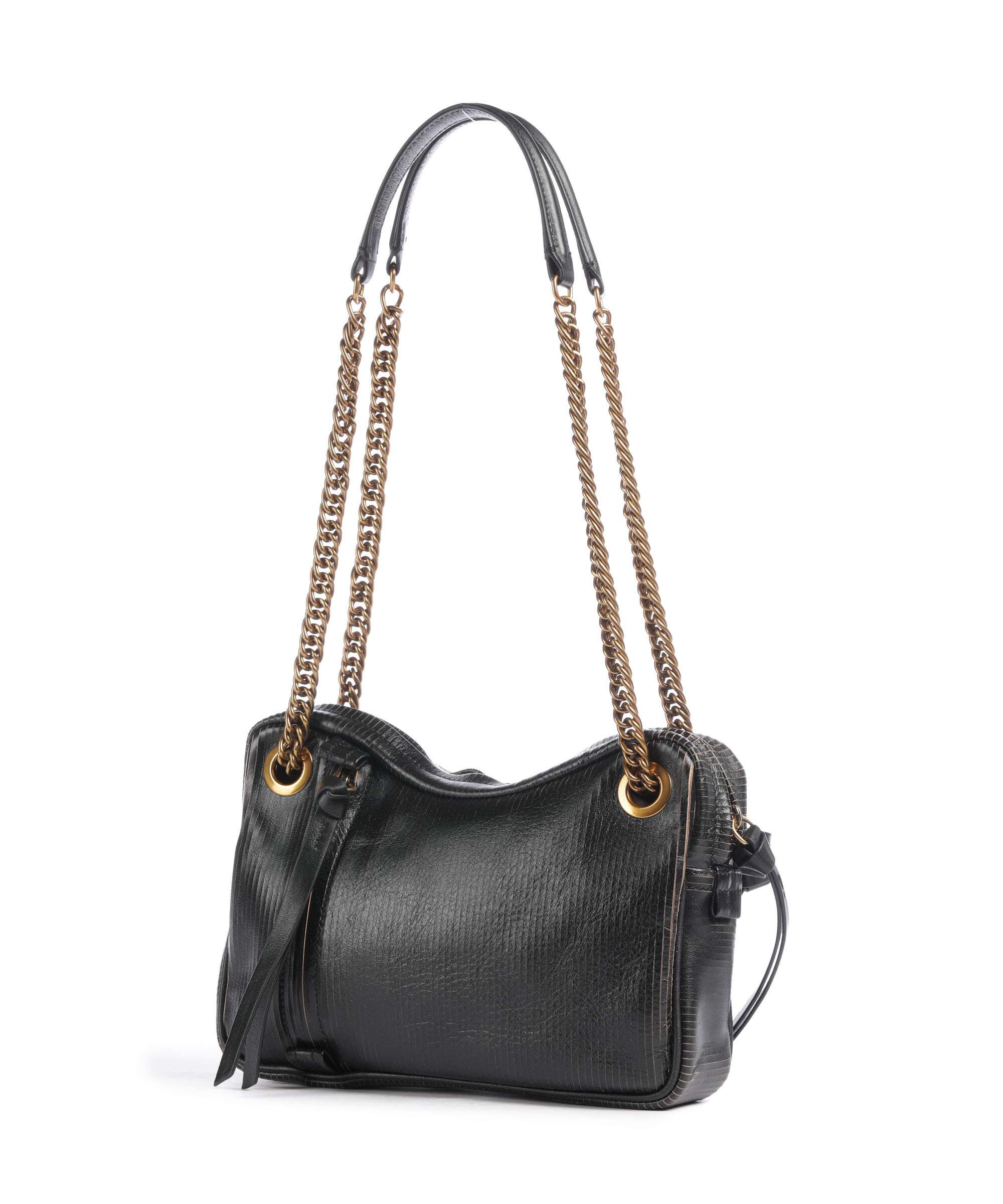Vivienne Westwood Dolce Laser Line Medium Shoulder bag black/beige