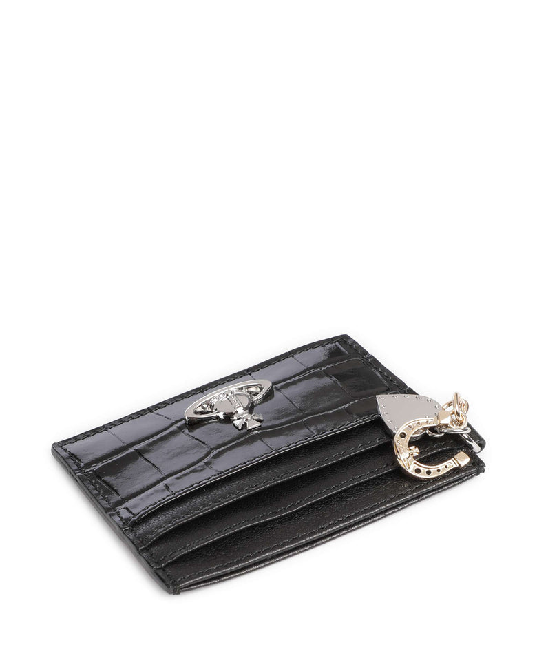 Vivienne Westwood Embossed Croc Credit card holder black