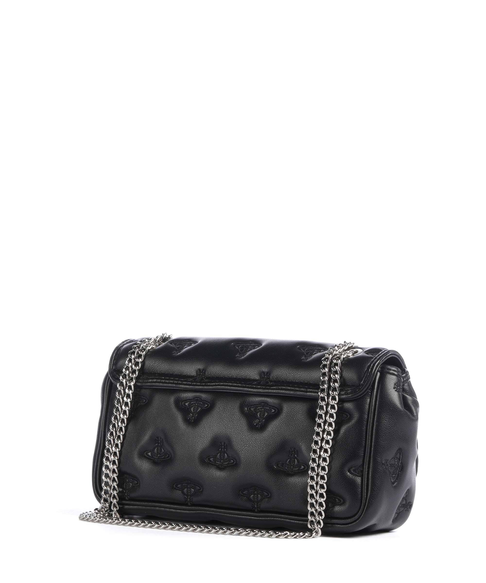 Vivienne Westwood Chain Multi Orb Soft Shoulder bag black