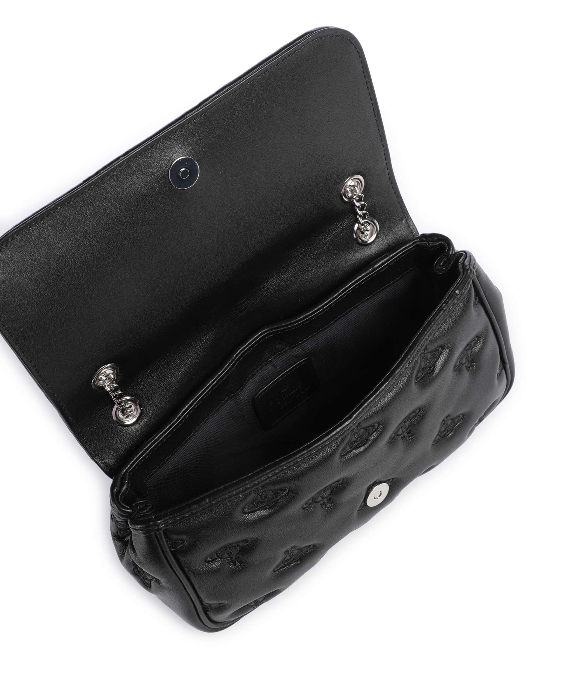 Vivienne Westwood Chain Multi Orb Soft Shoulder bag black