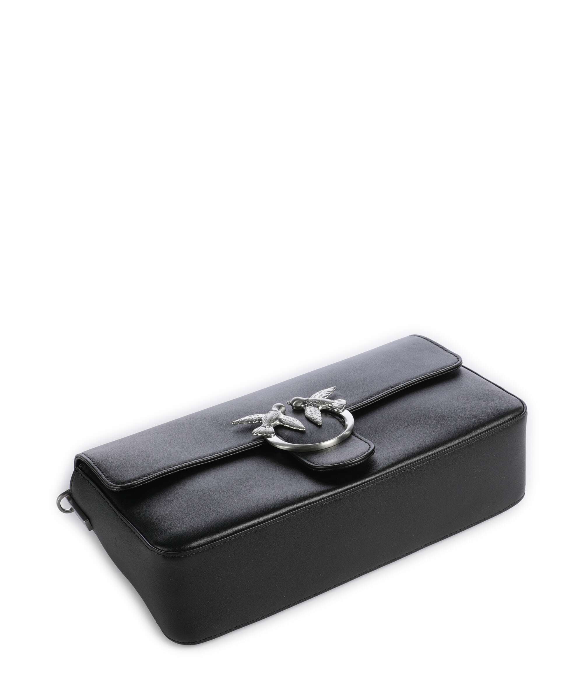Pinko Love One Classic Slouchy Crossbody bag nero limousine/matt silver