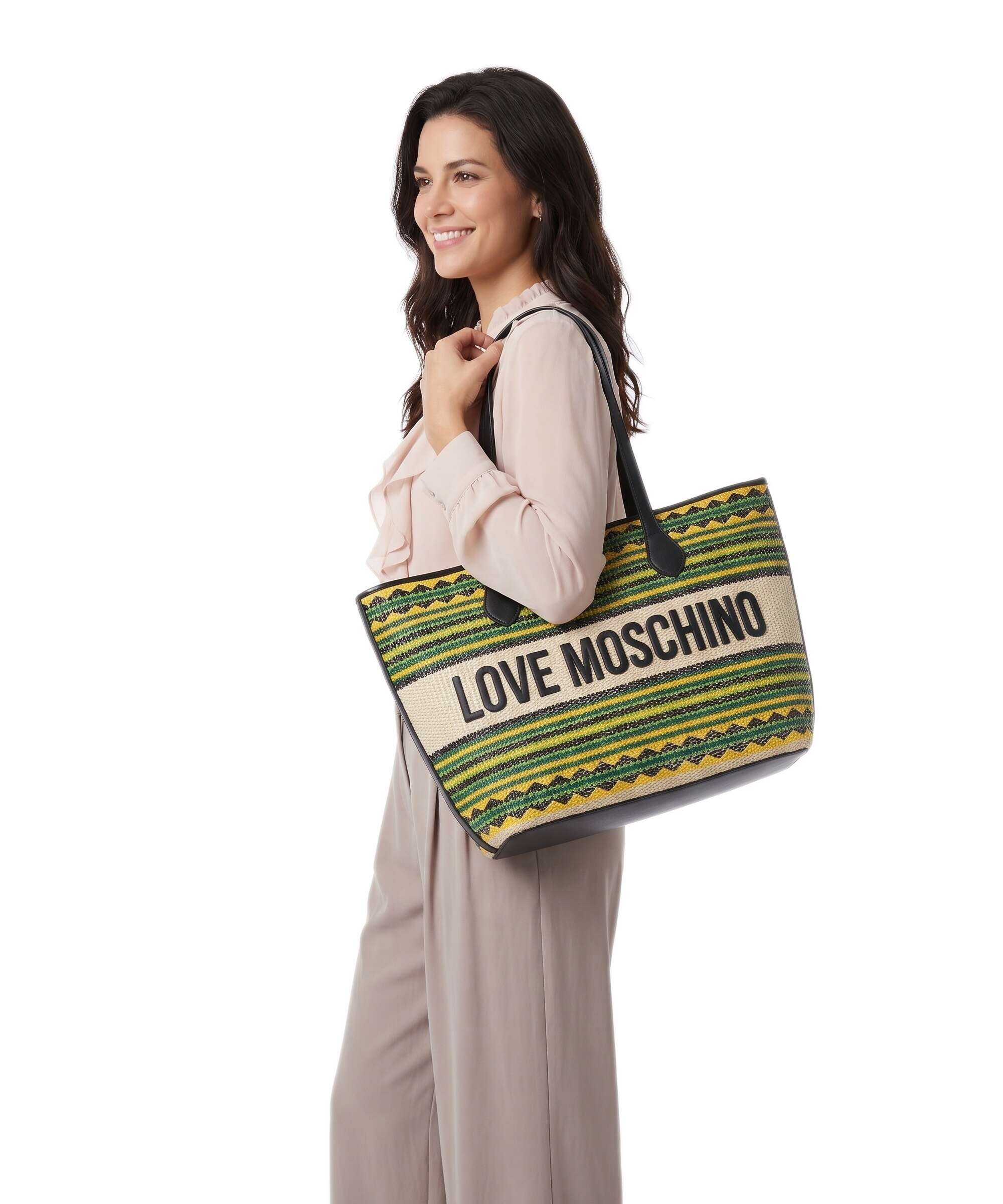 Love Moschino Sunset Stripes Shopper Polypropylen, Polyester