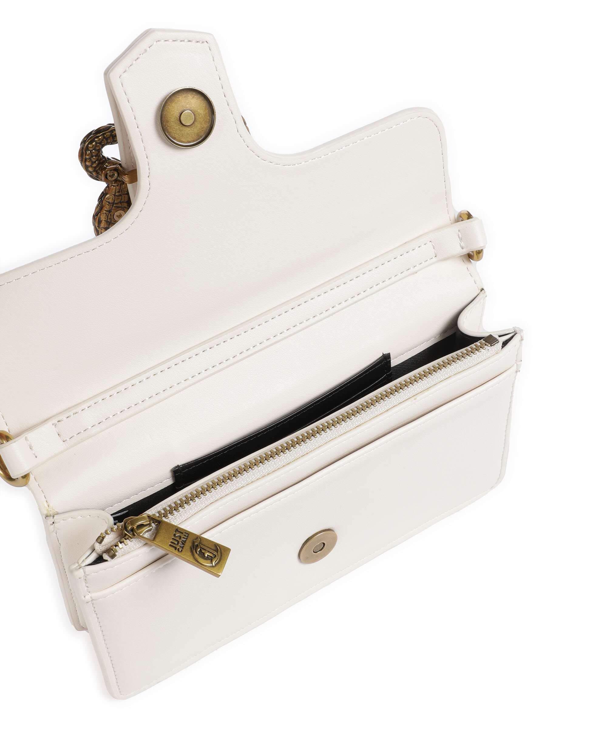 Just Cavalli Iconic Snakes Wallet white