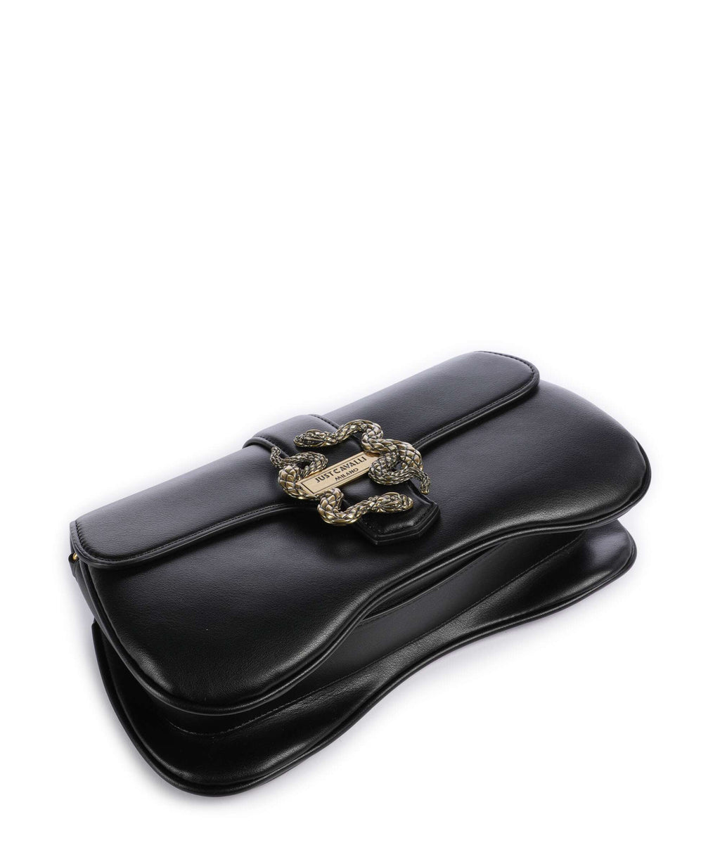 Just Cavalli Iconic Snakes Shoulder bag black
