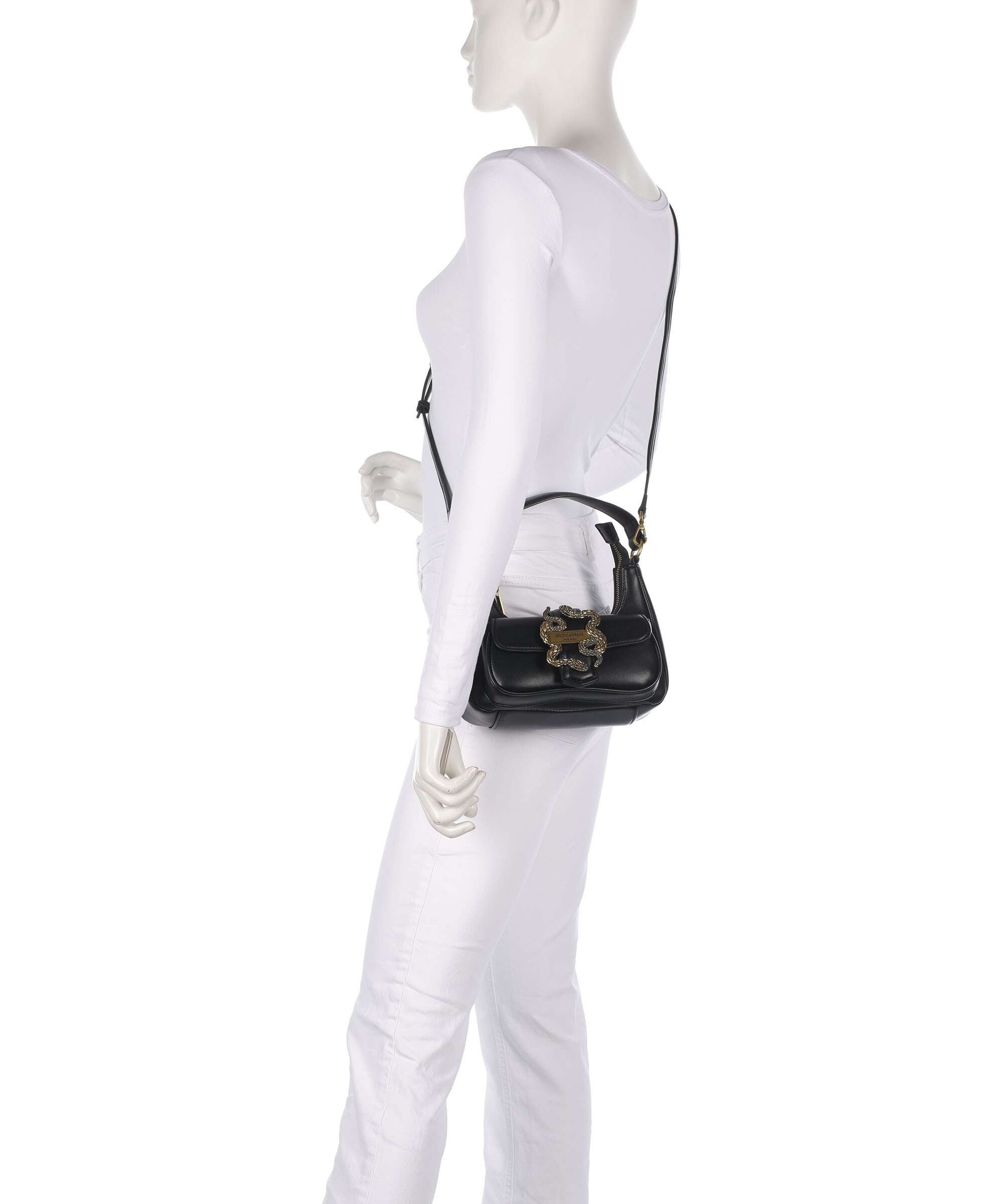 Just Cavalli Iconic Snakes Shoulder bag black