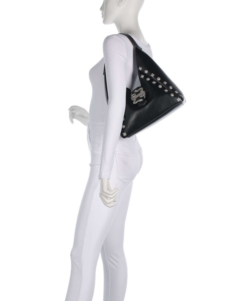 Just Cavalli Iconic Snakes Hobo bag black
