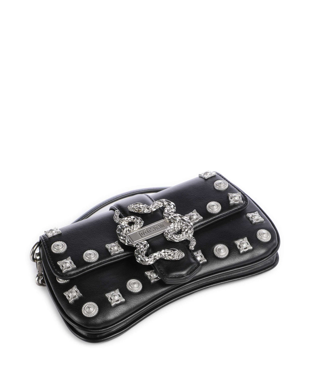 Just Cavalli Iconic Snakes Crossbody bag black