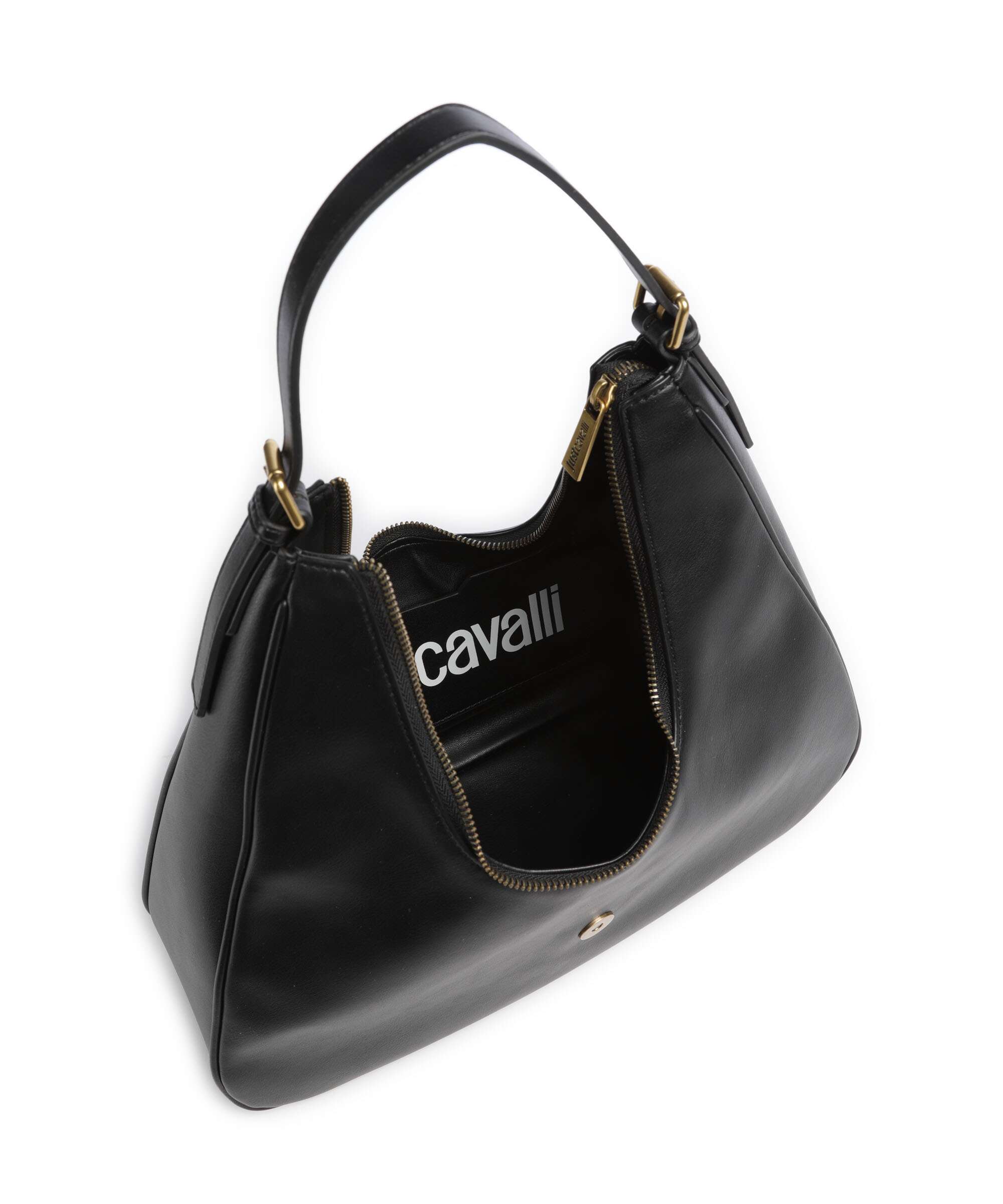 Just Cavalli Iconic Snakes Hobo bag black