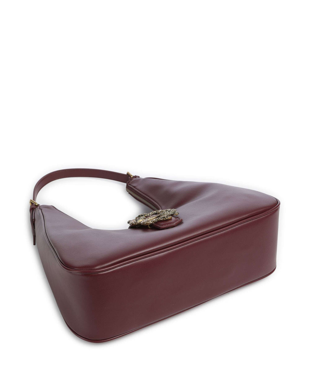 Just Cavalli Iconic Snakes Hobo bag cordovan