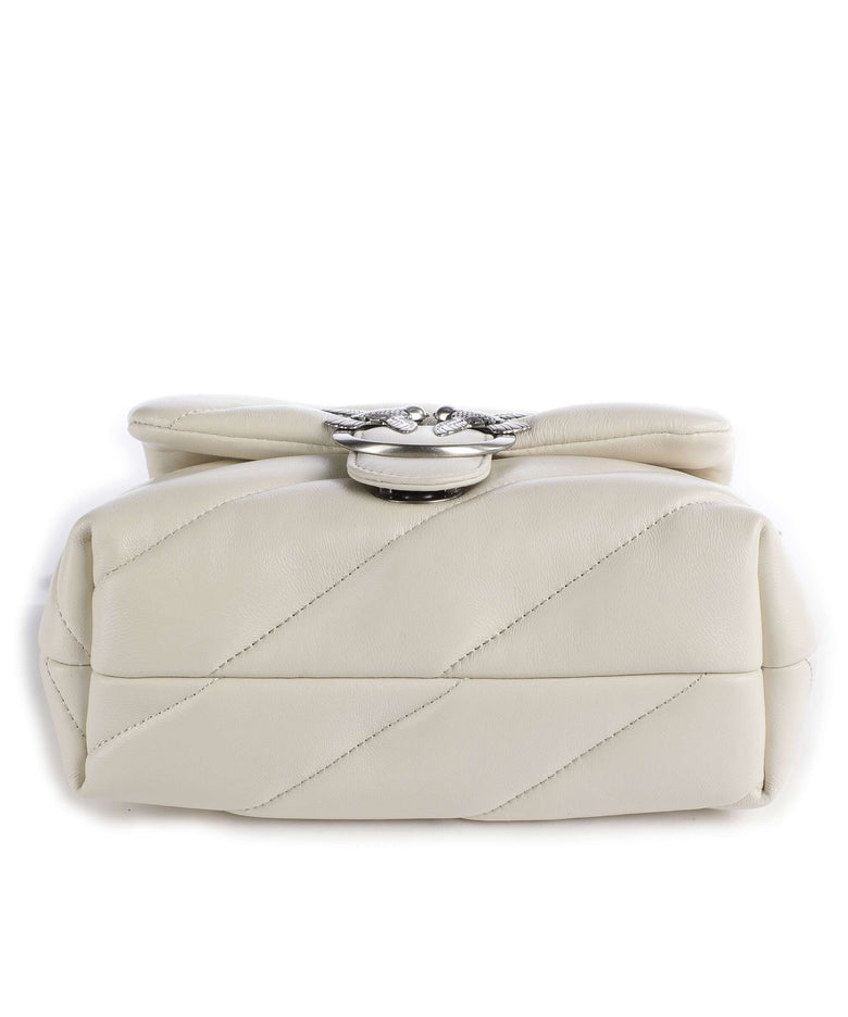 Pinko Love Puff Mini Shoulder bag bianco seta/old silver