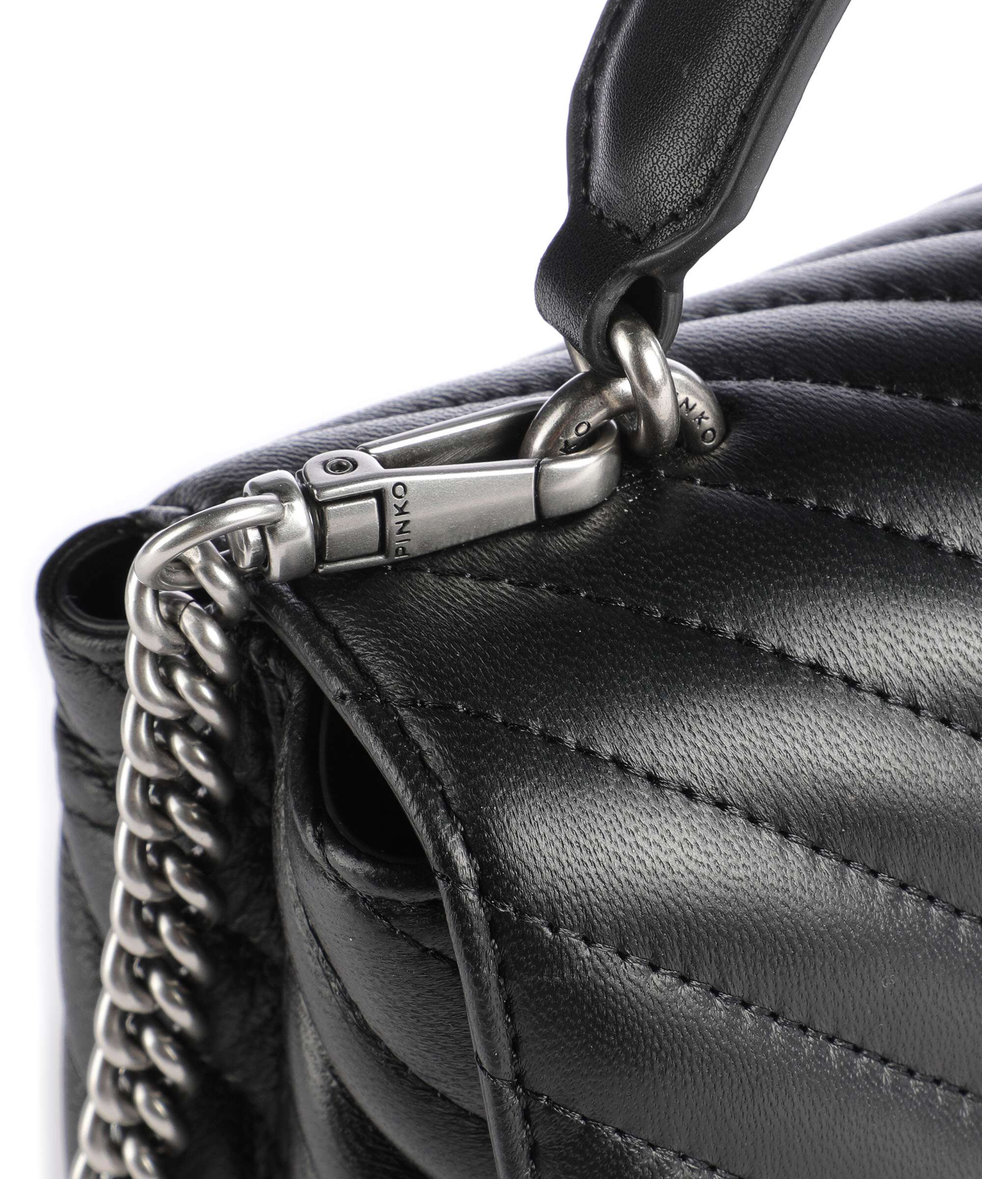 Pinko Love Lady Puff Mini Handbag nero/old silver