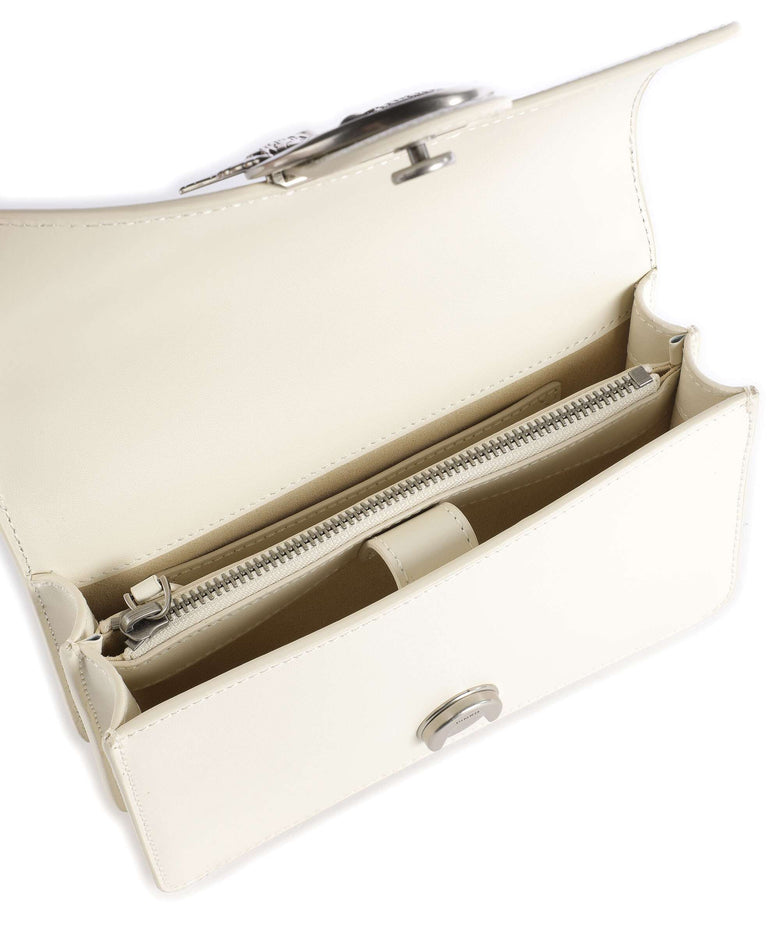 Pinko Love One Mini Crossbody bag bianco seta/old silver