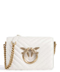 Pinko Love Click Mini Crossbody bag bianco seta/antique gold