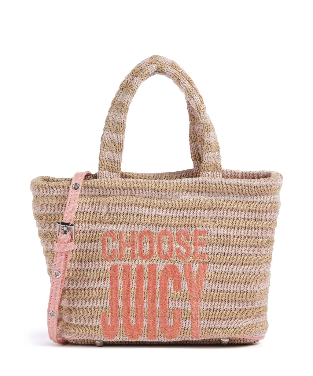 Juicy Couture Nora Straw S Handbag peach pink
