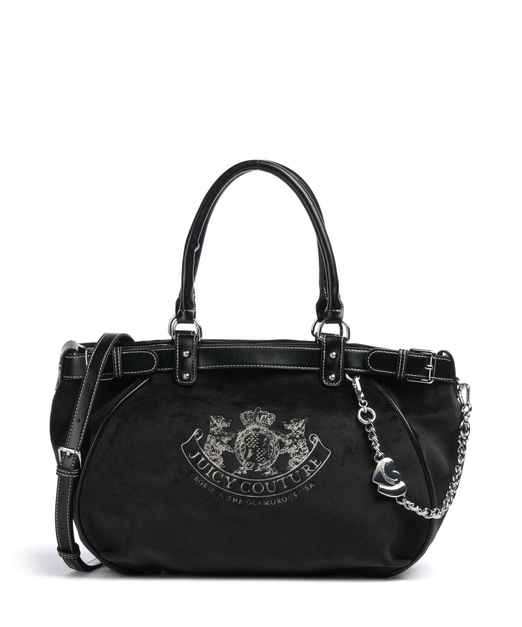 Juicy Couture Twig Narrative Velvet L Tote bag black