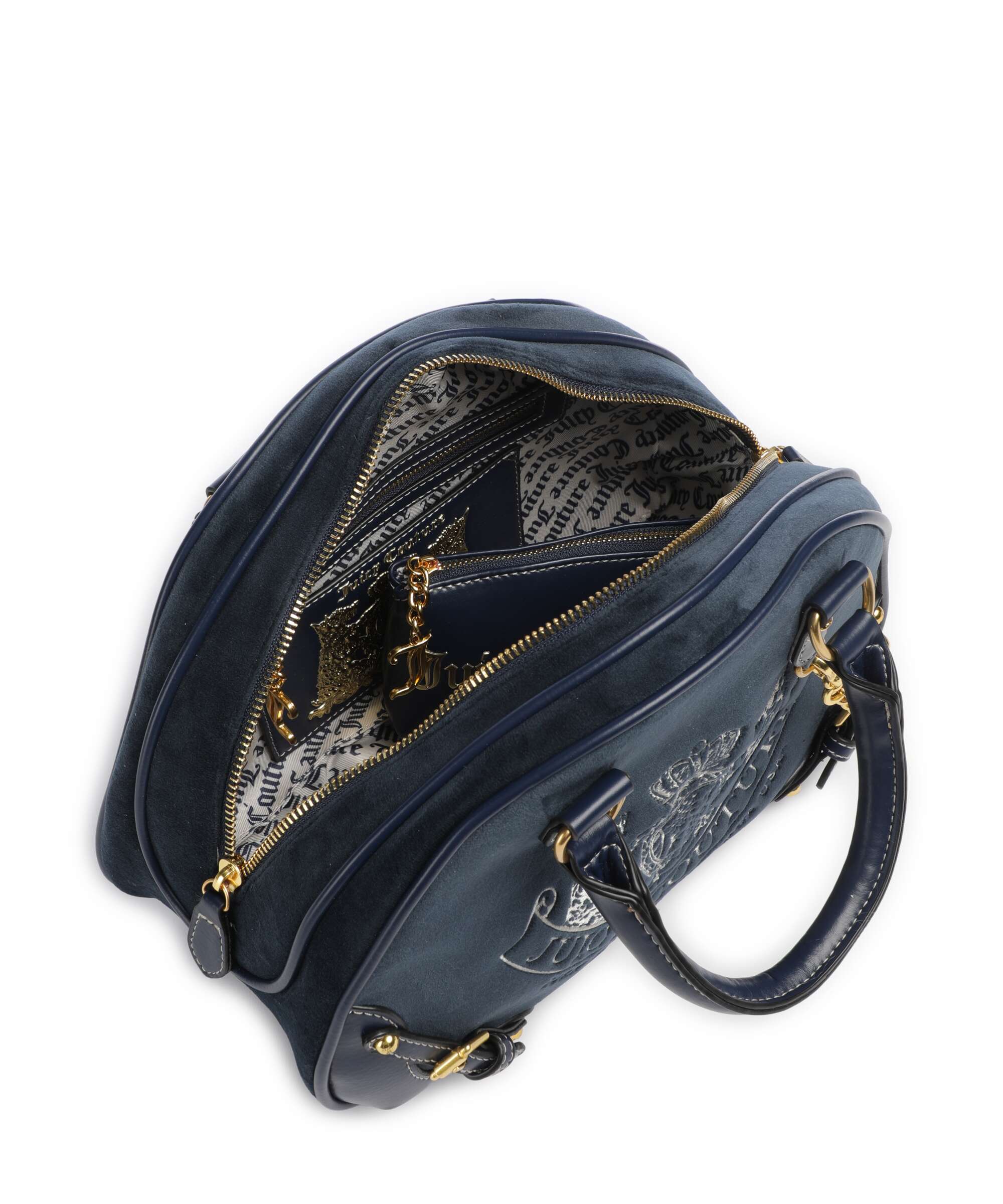 Juicy Couture Twig Narrative Velvet Handbag blue depths