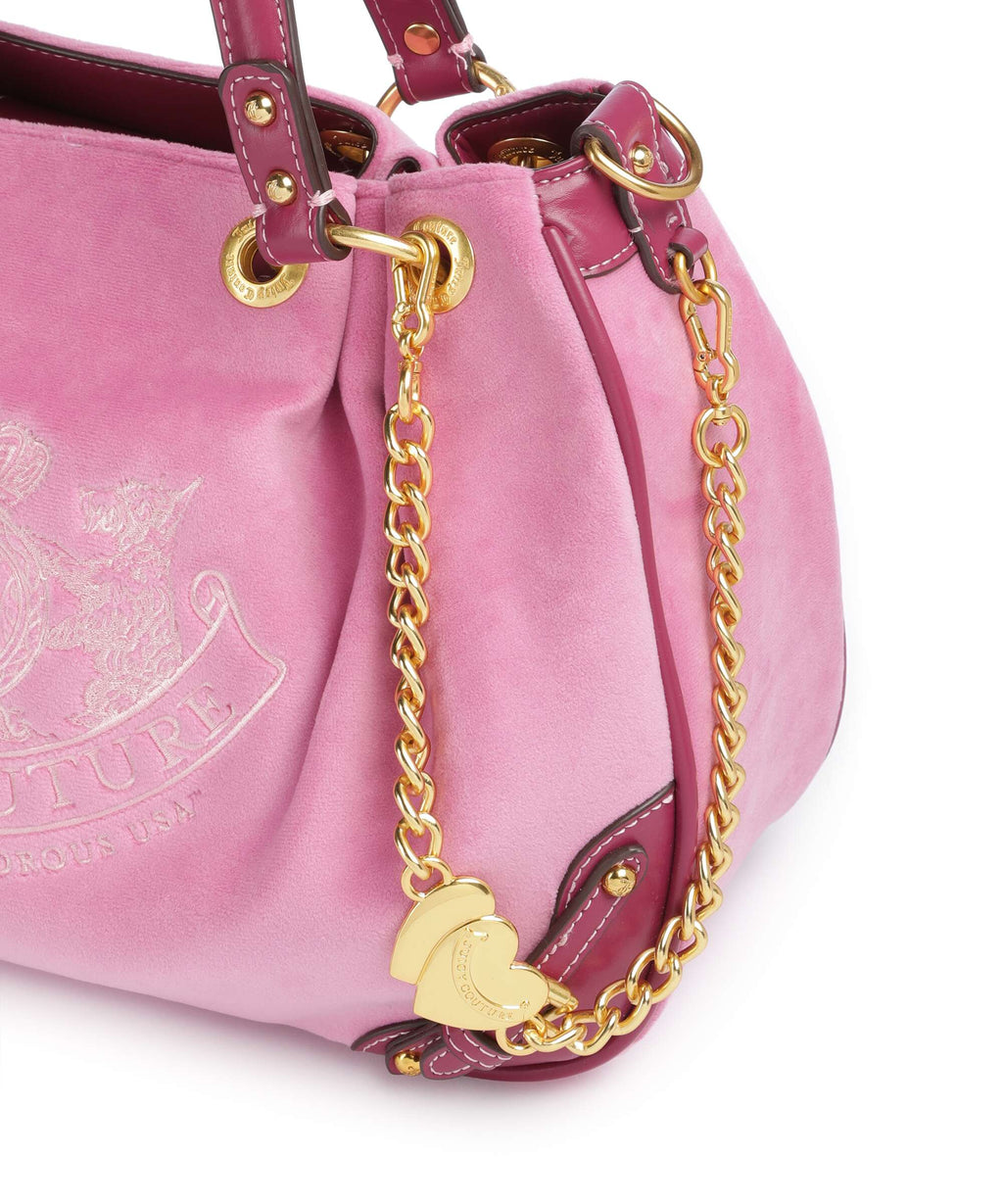 Juicy Couture Twig Narrative Velvet M Hobo bag super pink