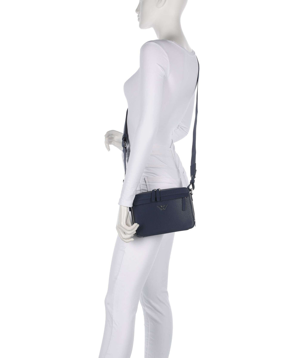 Emporio Armani Business Regenerated Crossbody bag medieval blue