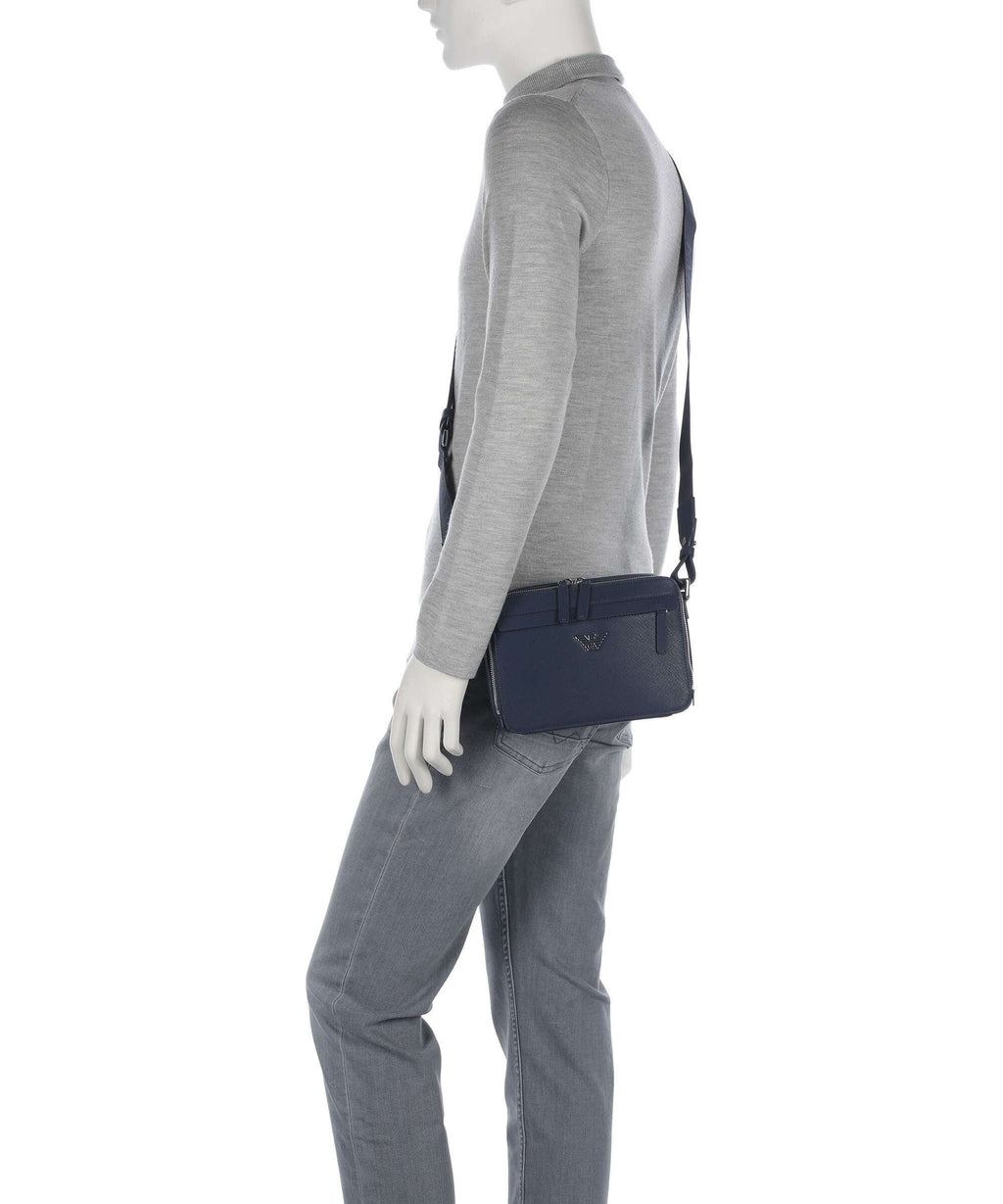 Emporio Armani Business Regenerated Crossbody bag medieval blue