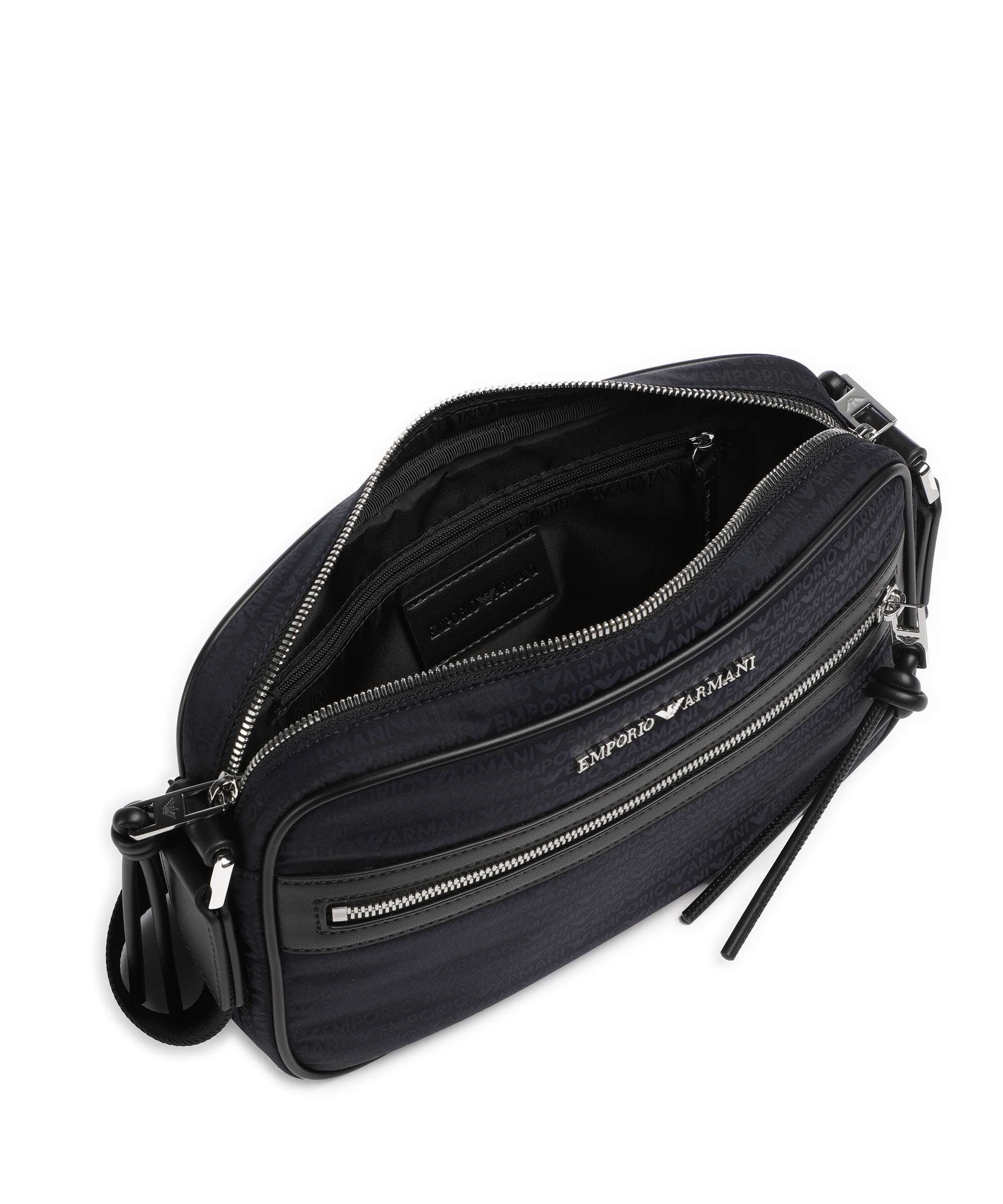 Emporio Armani Monogram Crossbody bag iconico blu navy