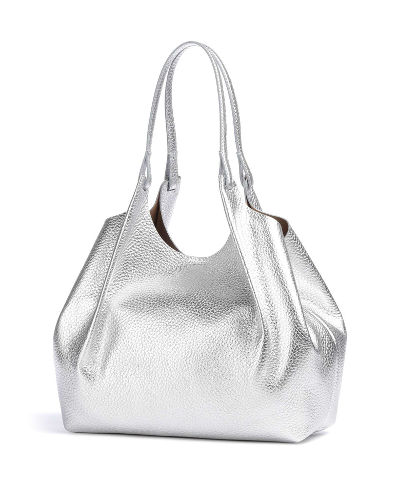 Gianni Chiarini Dua L Hobo bag silver clay