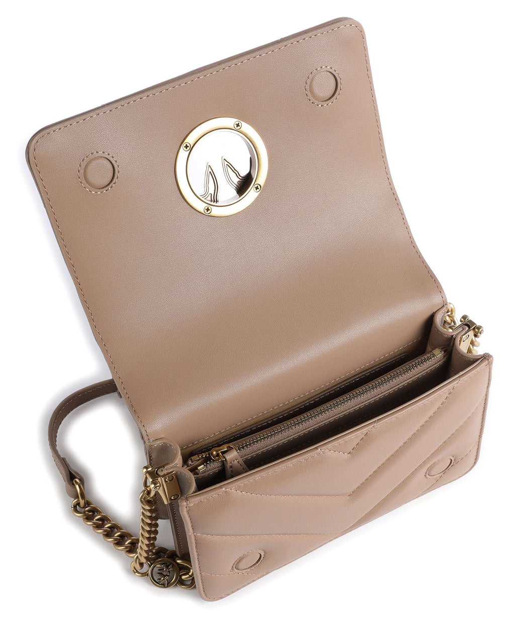 Pinko Love Click Mini Crossbody bag biscotto zenzero/antique gold