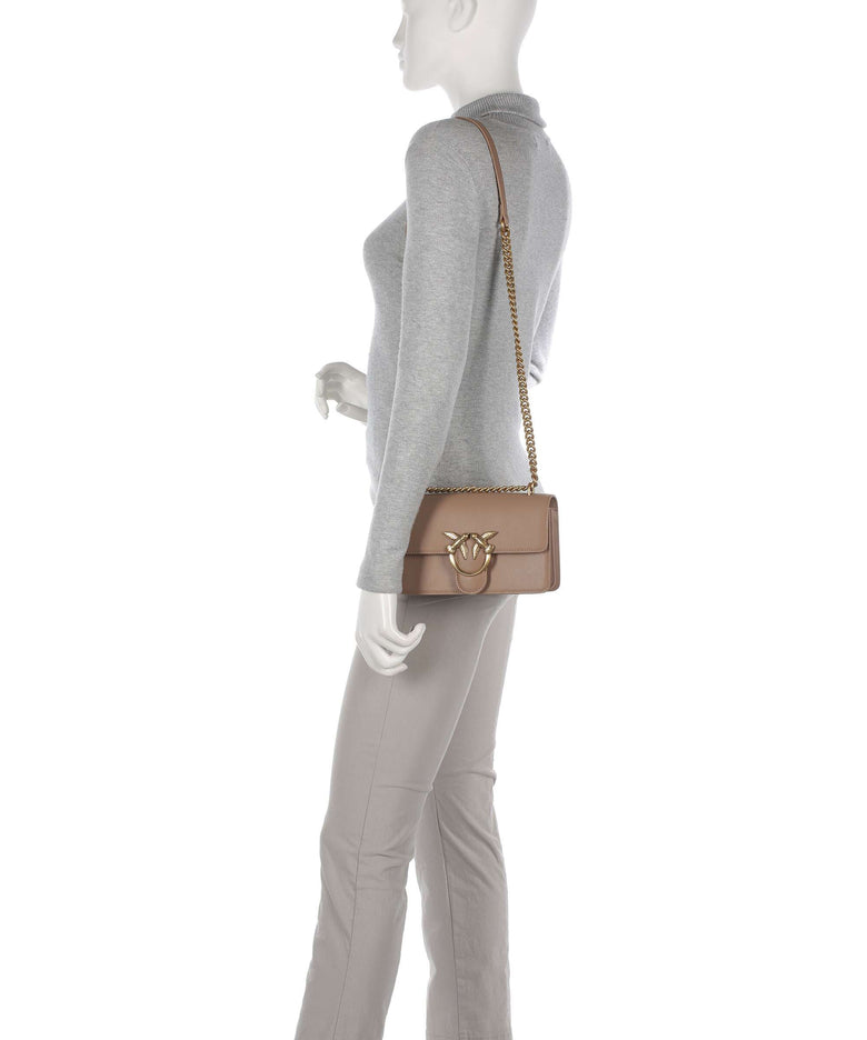 Pinko Love One Mini Shoulder bag biscotto zenzero