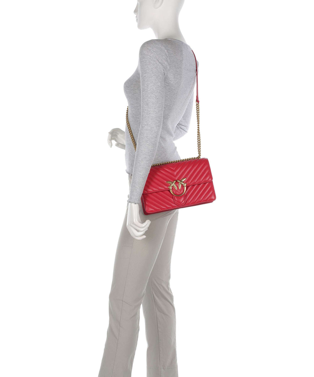 Pinko Love One Classic Shoulder bag rosso/antique gold