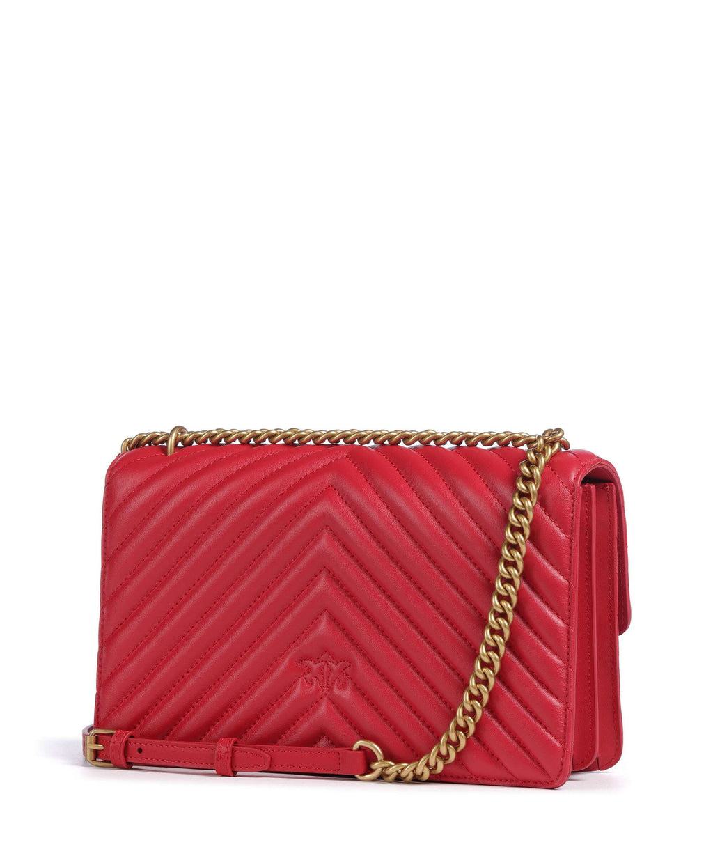 Pinko Love One Classic Shoulder bag rosso/antique gold