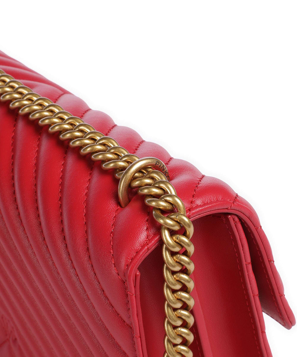 Pinko Love One Classic Shoulder bag rosso/antique gold