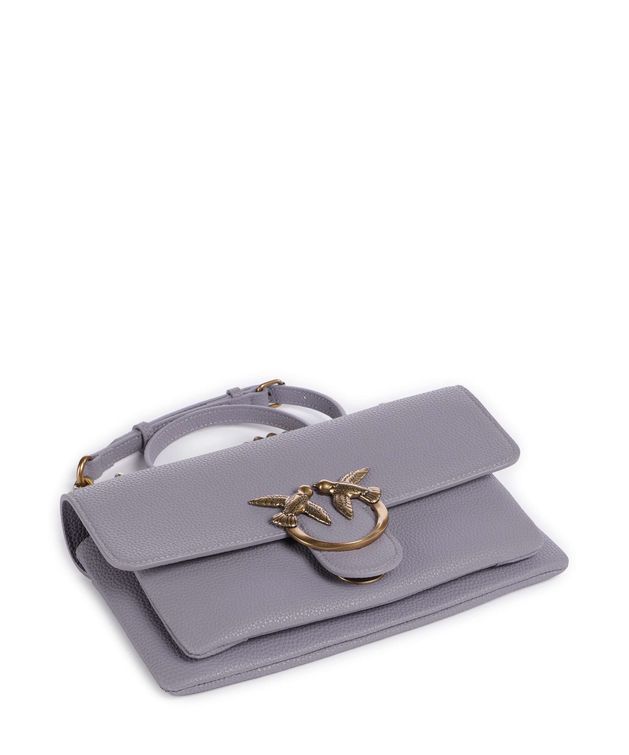 Pinko Love Soft Mini Shoulder bag cenerre viola/antique gold