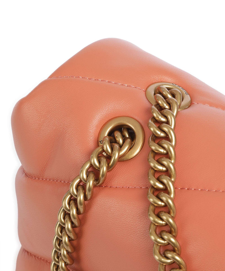 Pinko Love Puff Classic Shoulder bag arancione brandy/antique gold