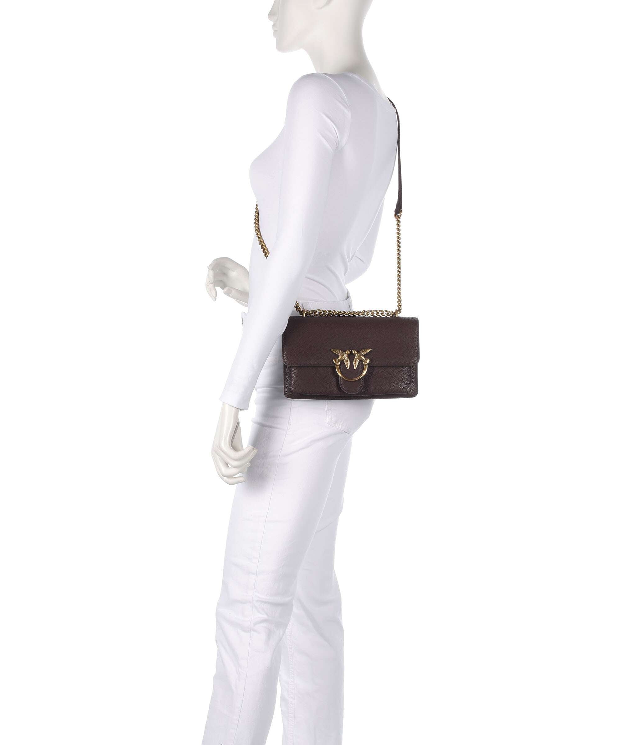 Pinko Love Soft Mini Shoulder bag uva di catawba/antique gold
