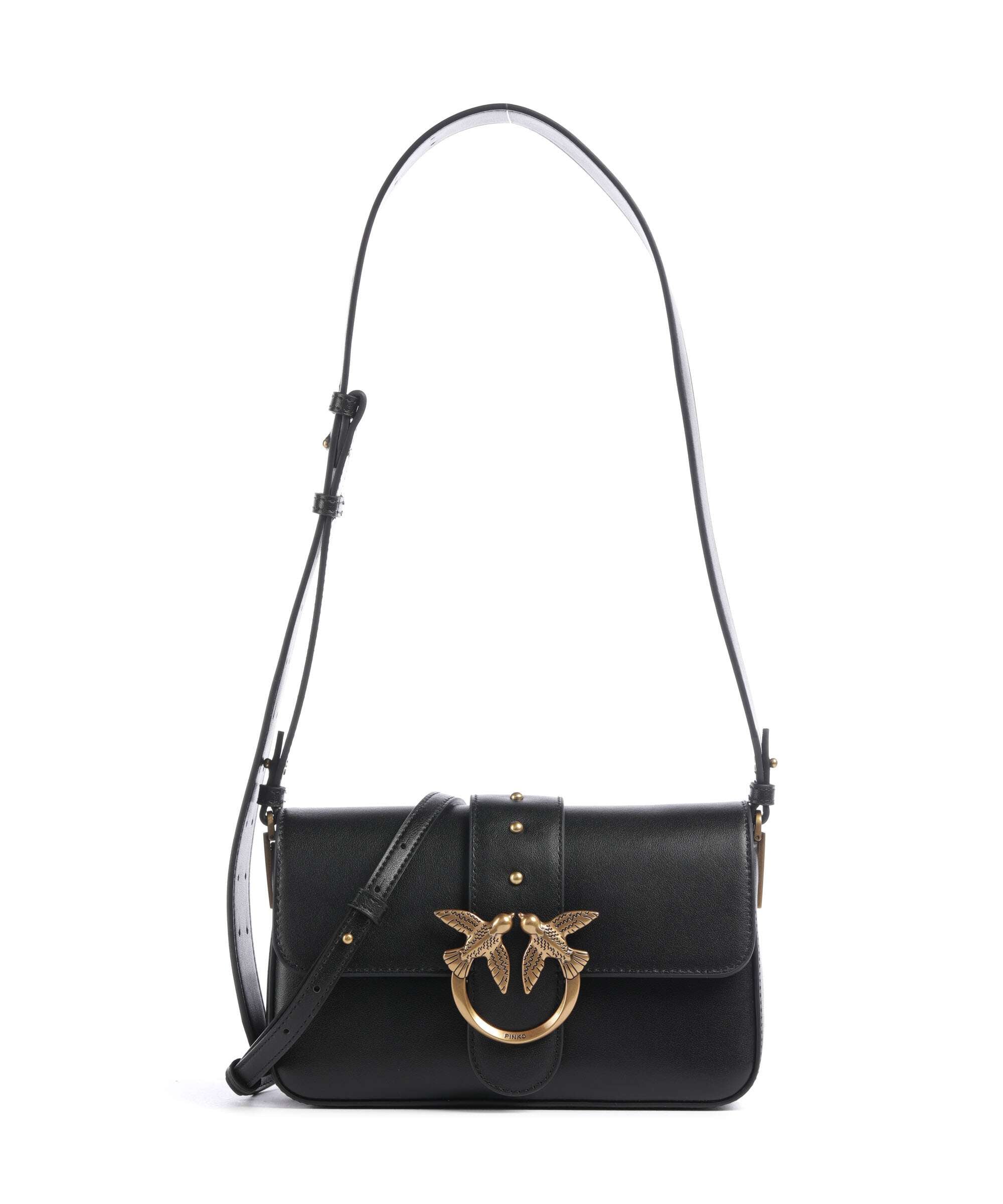 Pinko Love One Mini Slouchy Shoulder bag nero/antique gold