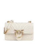 Pinko Love One Mini Crossbody bag bianco seta/antique gold