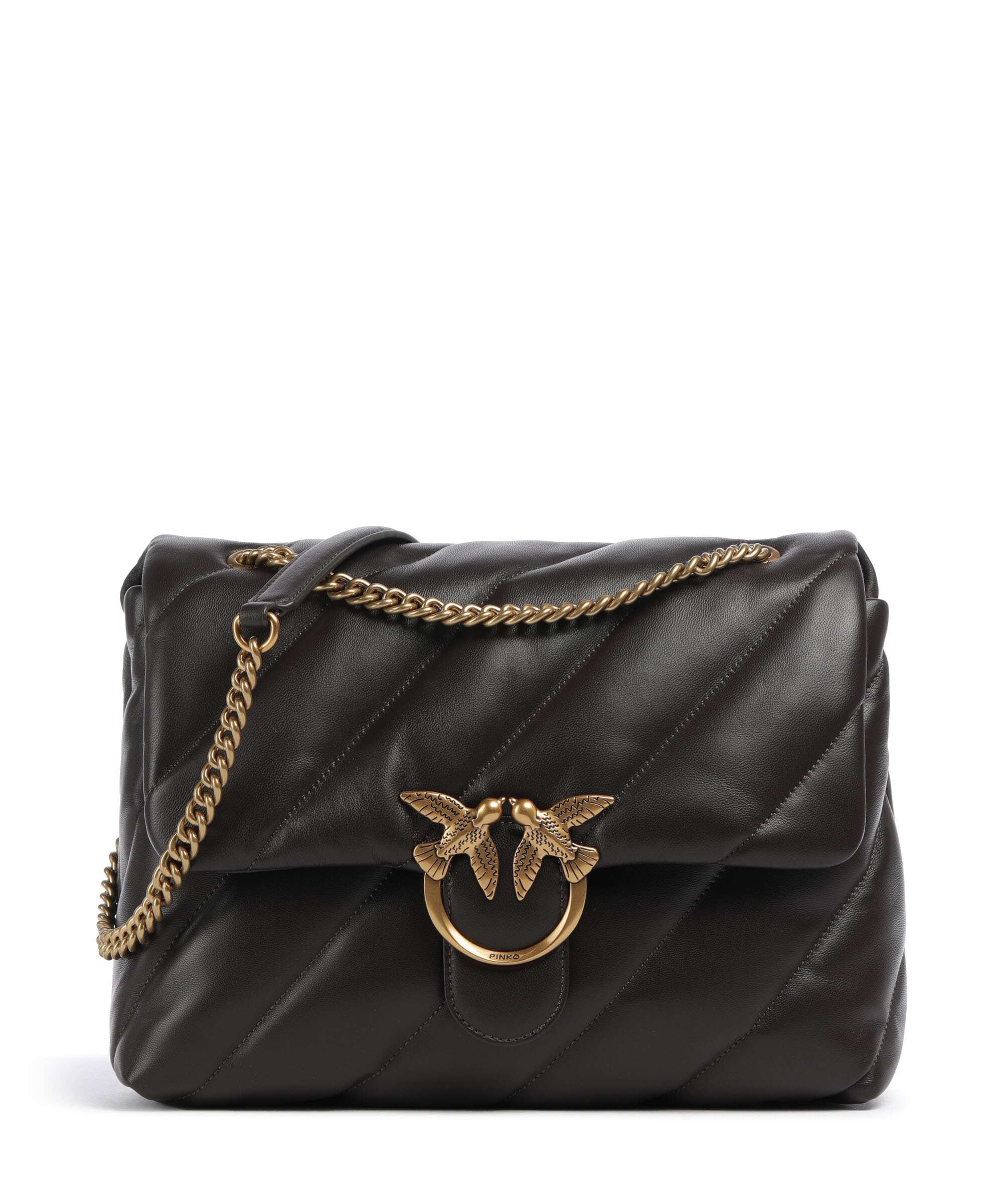 Pinko Love Puff Big Shoulder bag moro/antique gold