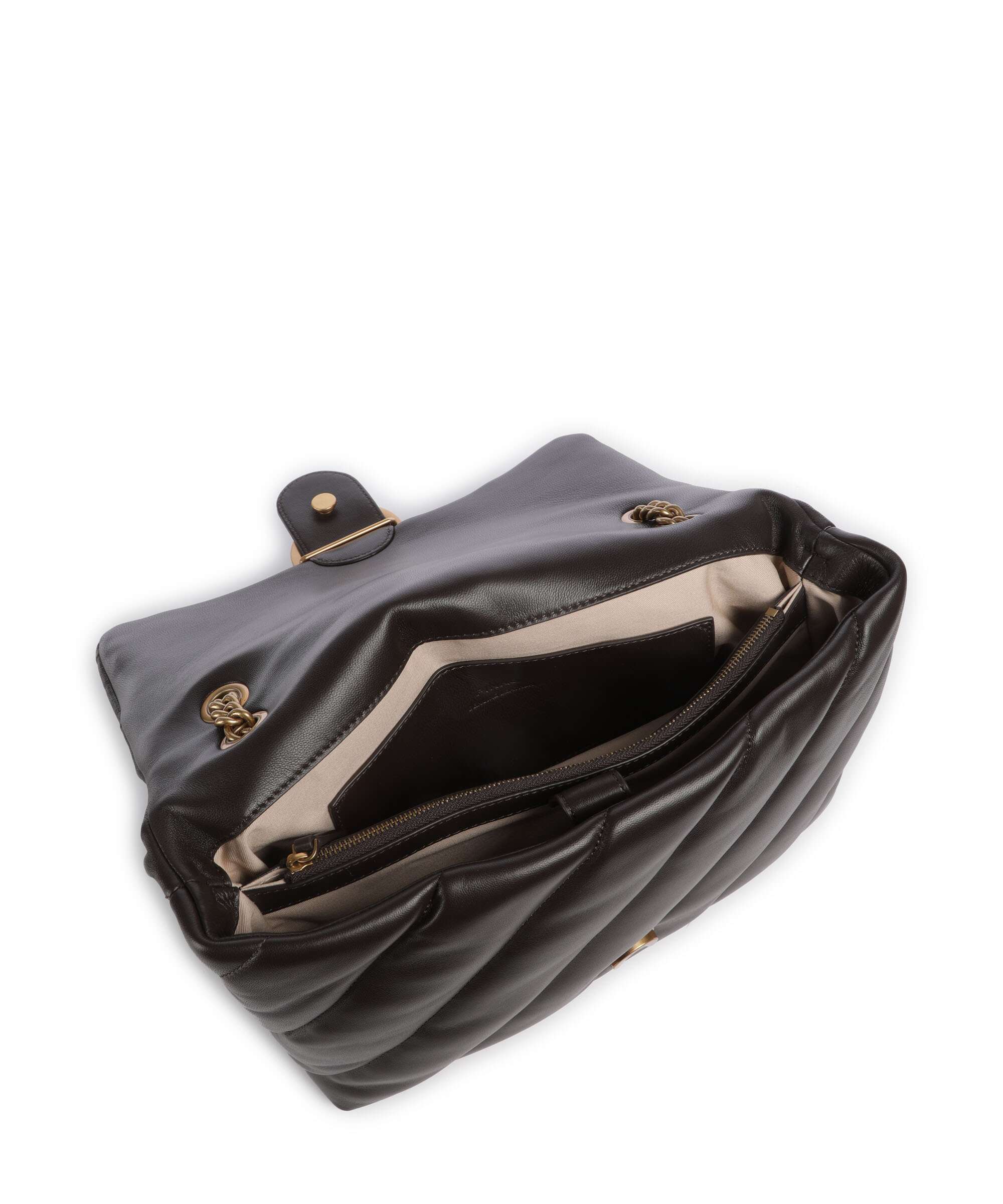 Pinko Love Puff Big Shoulder bag moro/antique gold