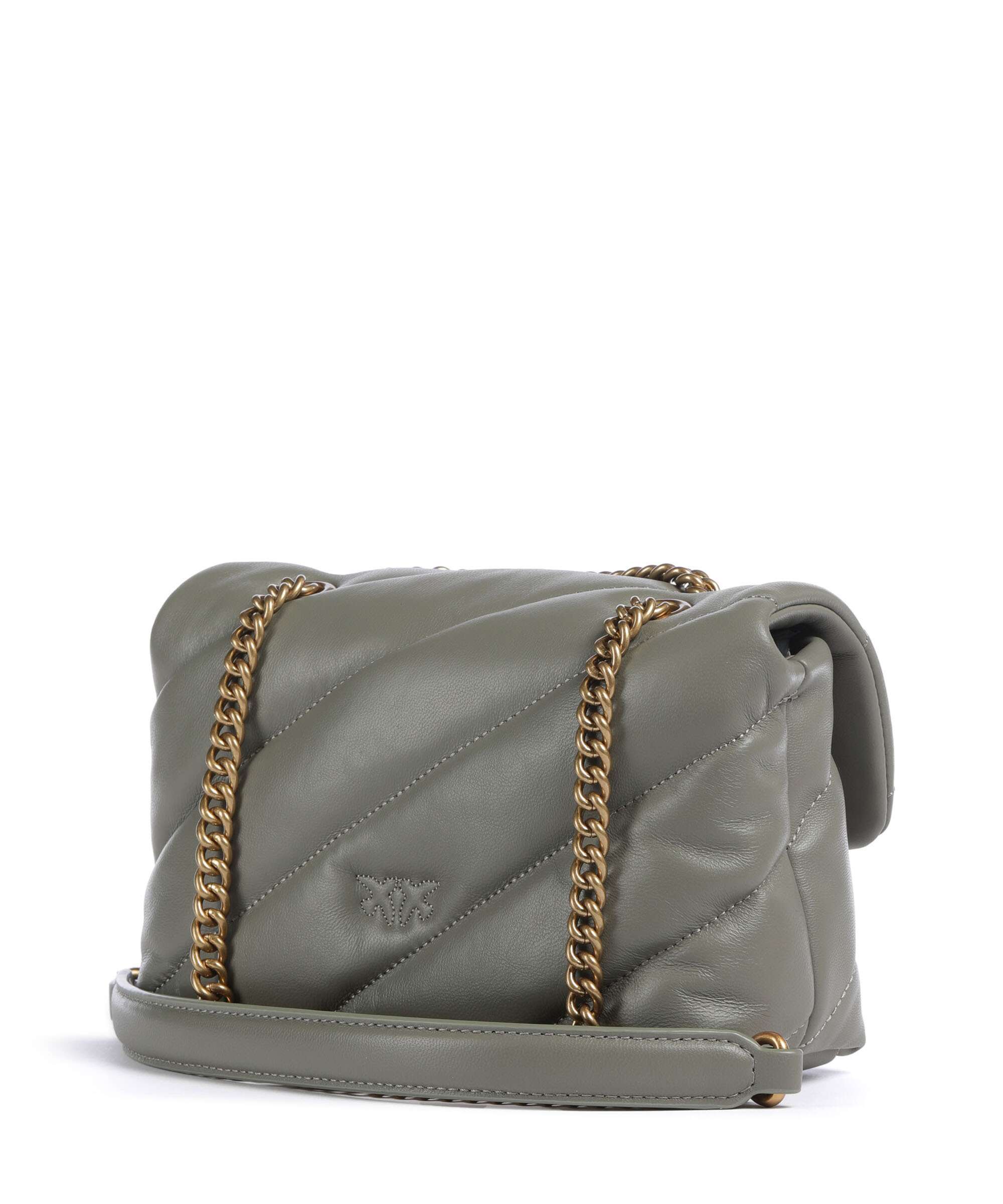 Pinko Love Puff Mini Shoulder bag verde vertiver/antique gold