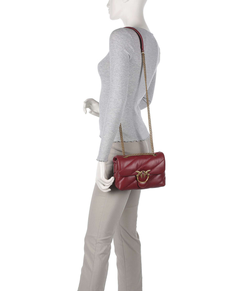 Pinko Love Puff Mini Shoulder bag bordeaux merlot/antique gold
