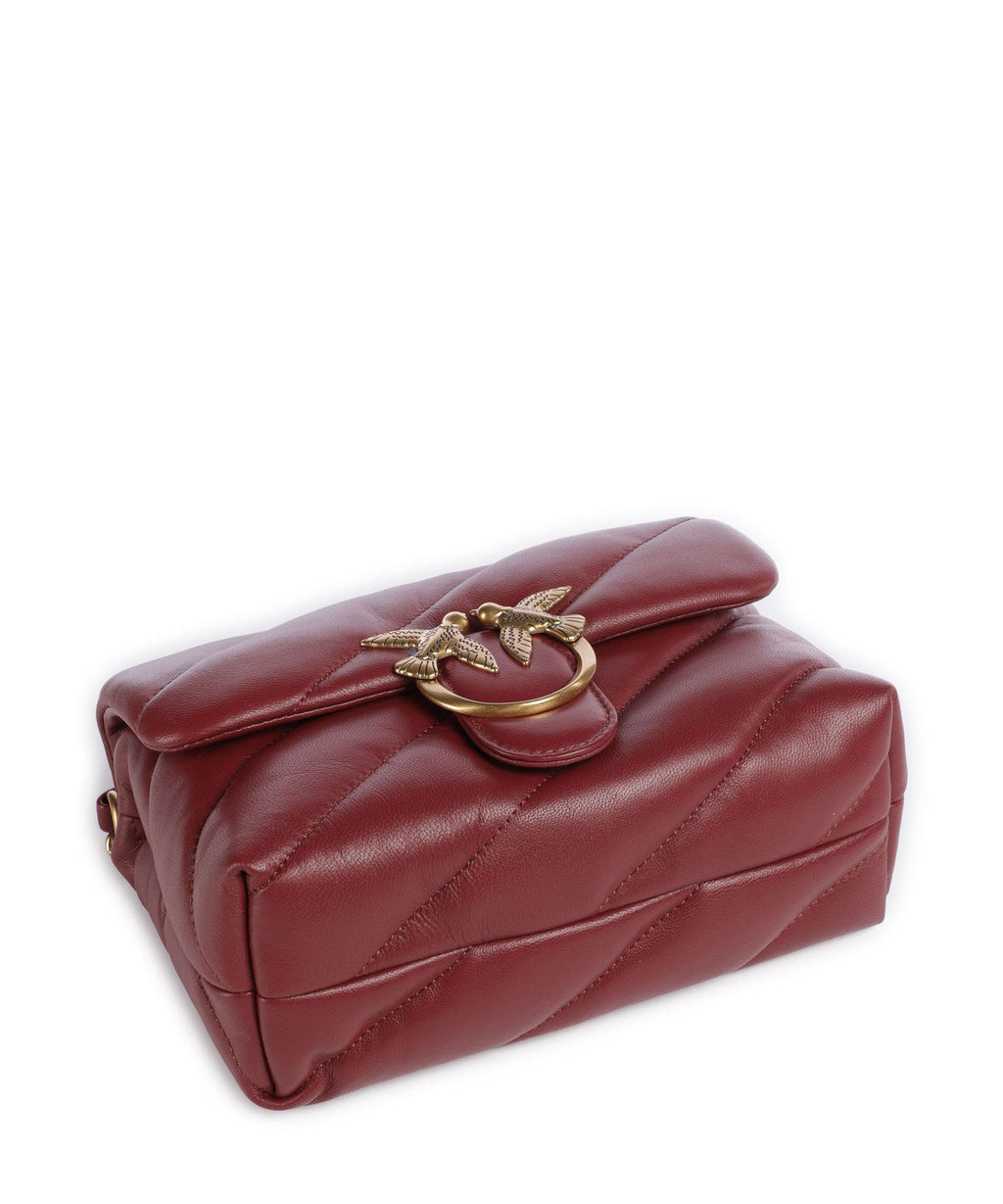 Pinko Love Puff Mini Shoulder bag bordeaux merlot/antique gold