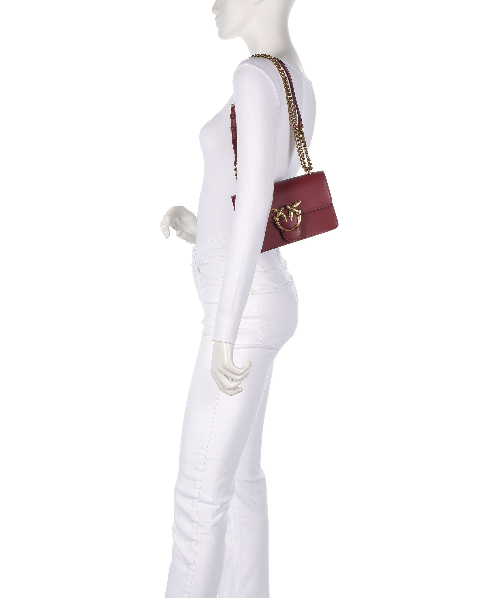 Pinko Love One Mini Shoulder bag bordeaux merlot/antique gold