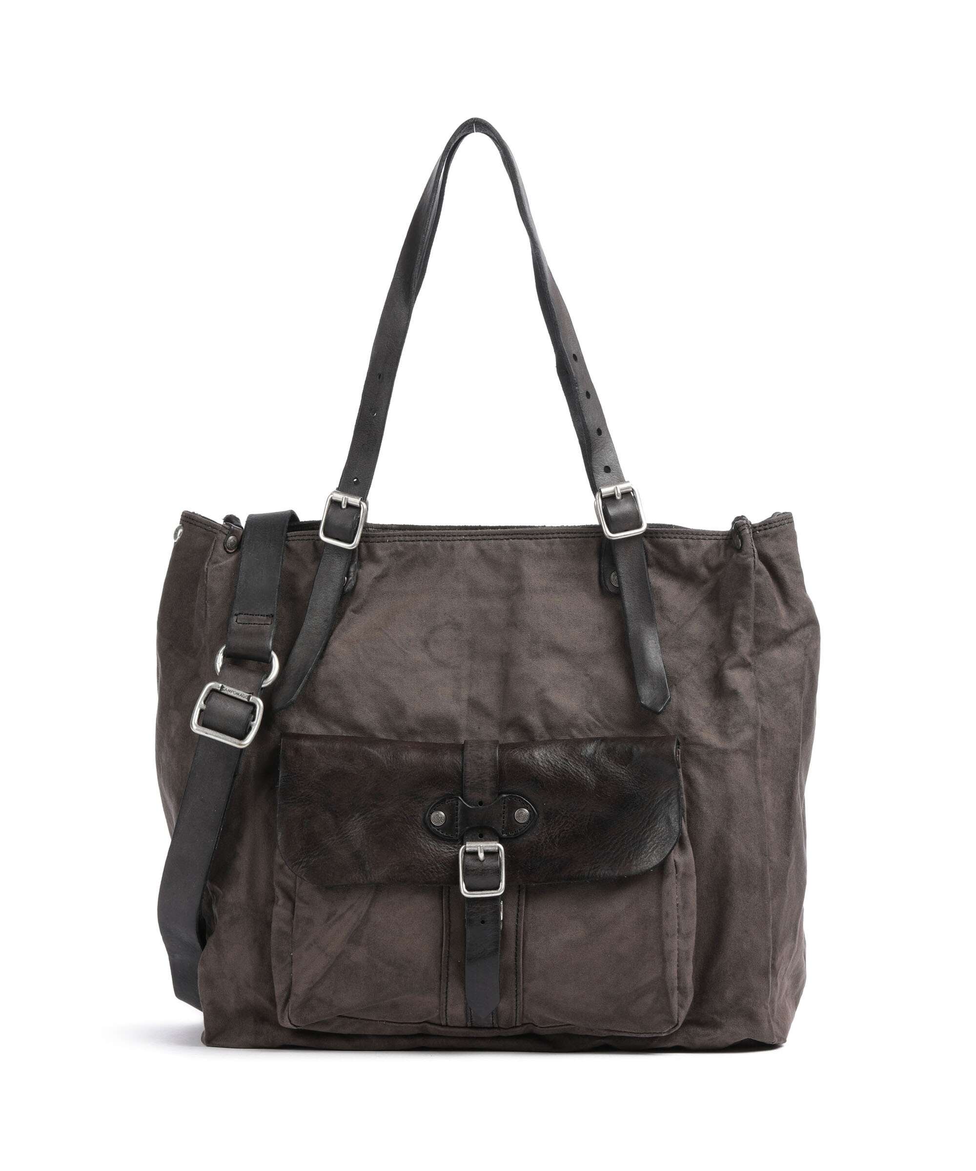 Campomaggi Tote bag verde militare/grigio