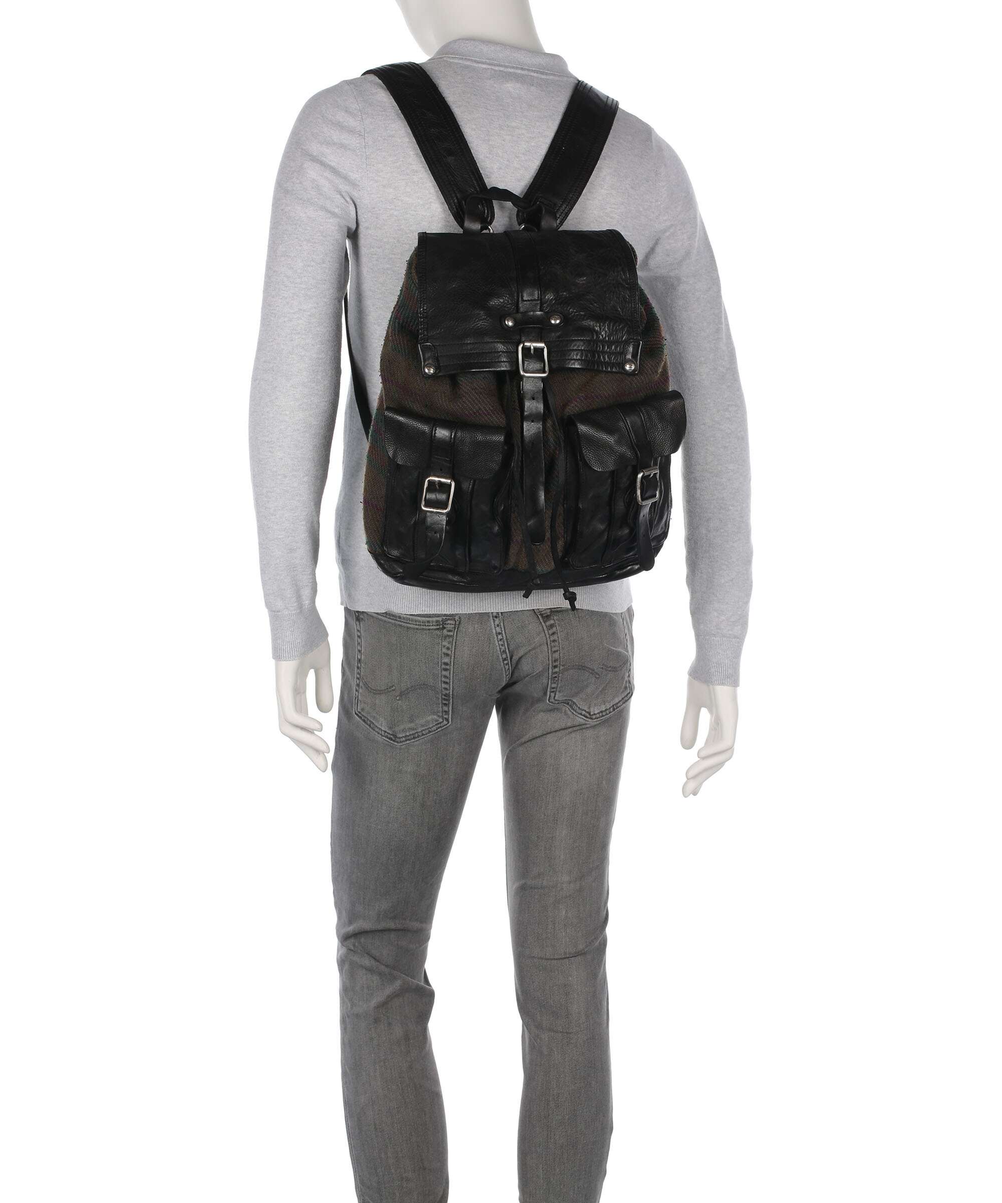 Campomaggi Backpack scozzese fuxia/nero