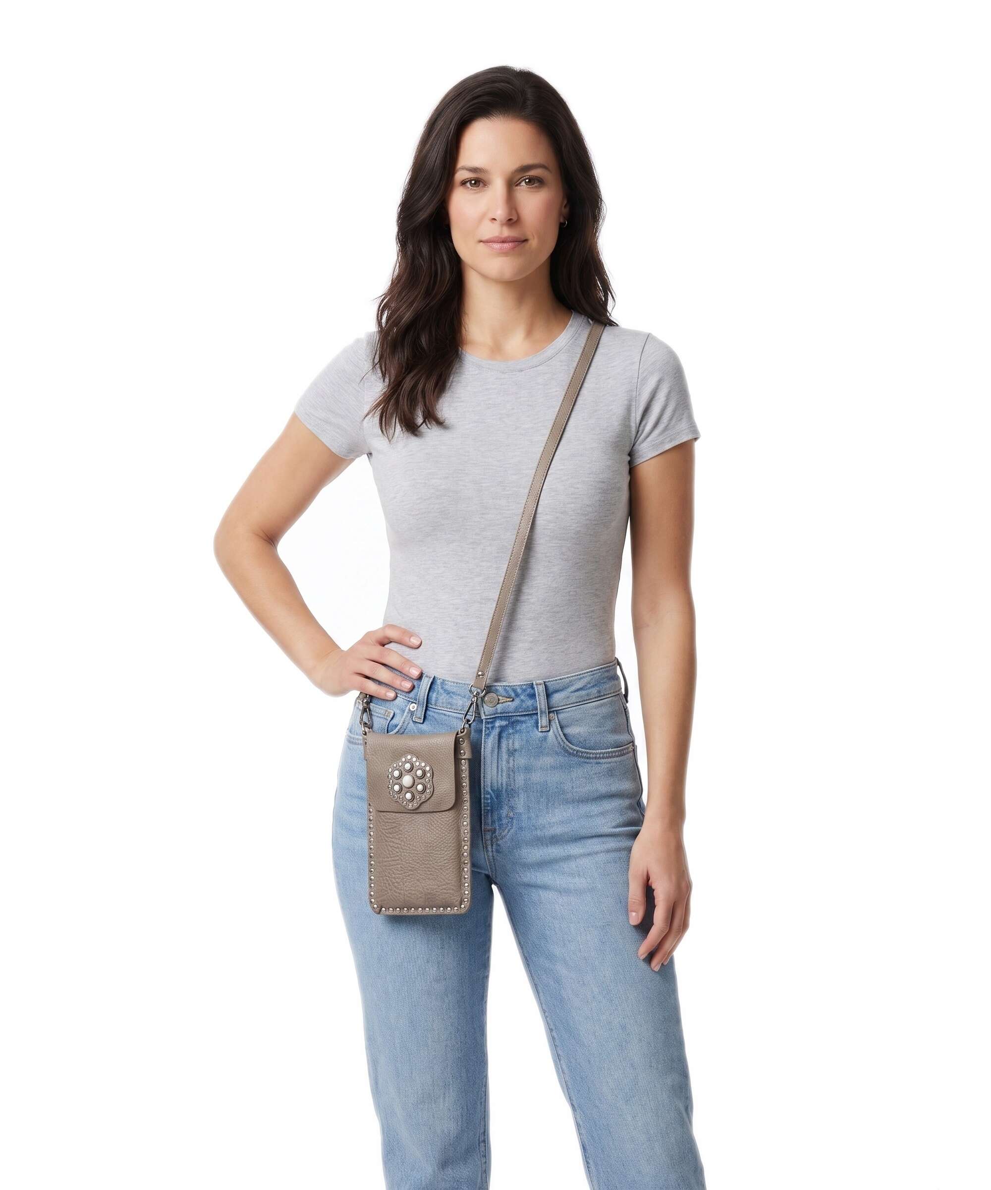 Campomaggi Phone bag cement
