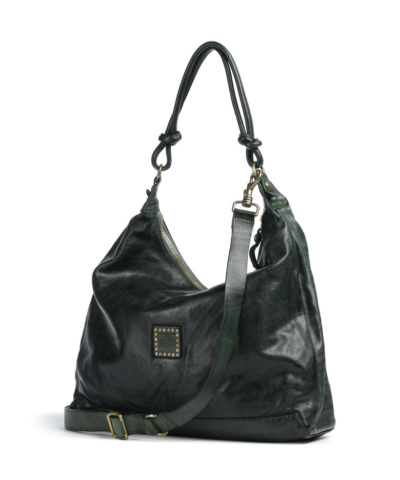 Campomaggi Hobo bag green bottle