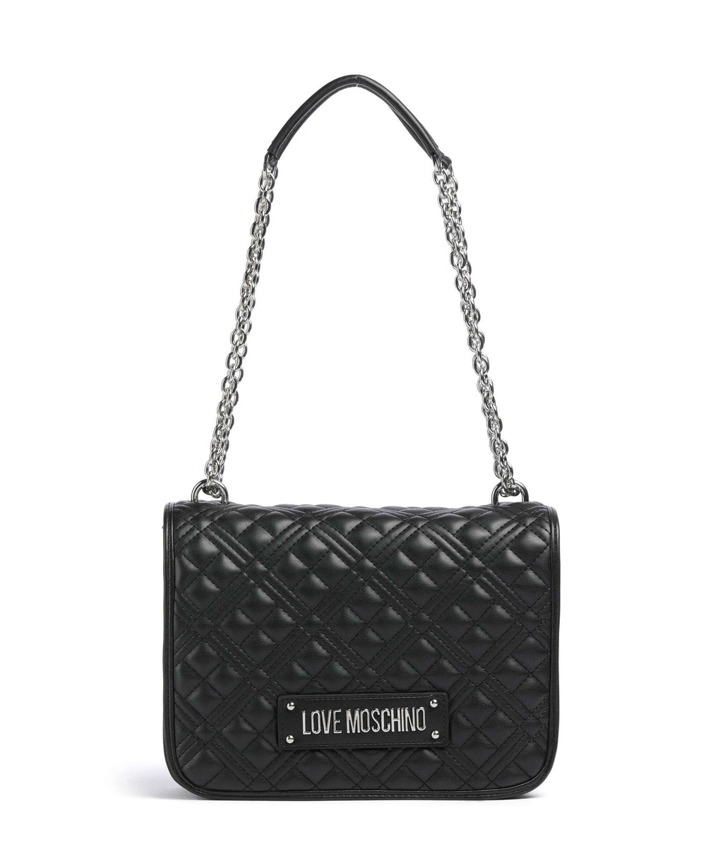 Love Moschino Quilted Laminated Shoulder bag nero
