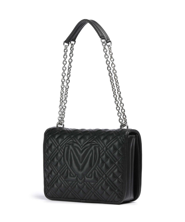 Love Moschino Quilted Laminated Shoulder bag nero